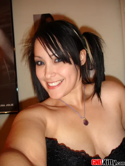 Thick Asian Brunette in Pigtails Shows Her Ass in Shorts Selfie – photo 9 of 12