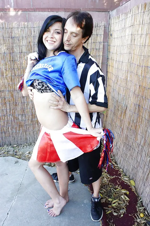 Savannah Camden: Latina Brunette in a Skirt Takes Anal Doggy Style Outdoors – photo 7 of 16