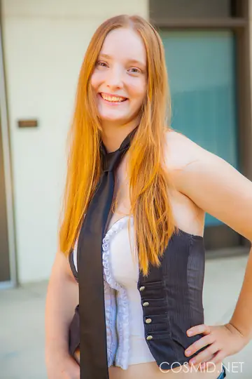 Tall Pale Redhead in Panties Spreads Her Pussy