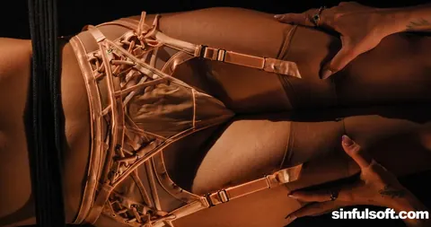 Eveline Dellai: Two Latina Brunettes in Panties Bound and Spread for Each Other – photo 11 of 21