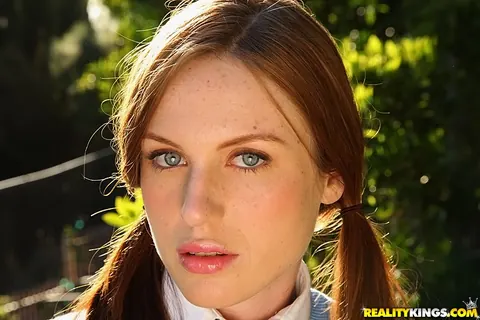 Kali Kenzington: Redhead in Pigtails Strips Out of Her Uniform Outdoors – photo 11 of 16