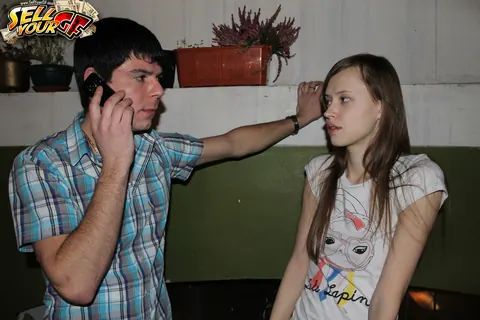 Slim European Woman Rides a Stranger While Cuckold Watches – photo 3 of 21