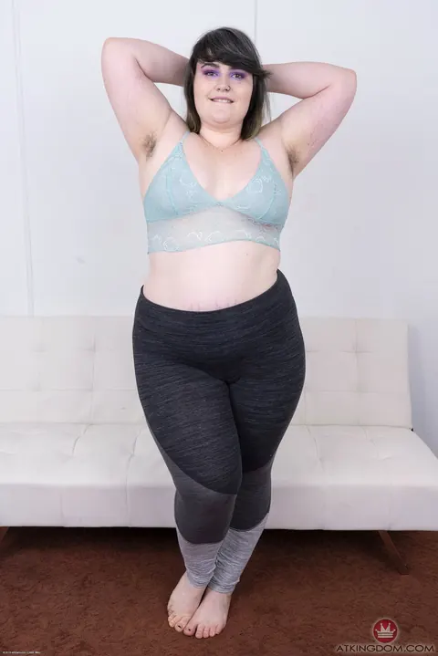 Cece Lachey: Brunette BBW with Big Tits Pulls Panties Aside to Spread Her Hairy Pussy – photo 1 of 20