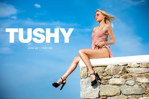 Olivia Sin: Slim Russian Blonde Takes Anal by the Pool in Heels – photo 2 of 21