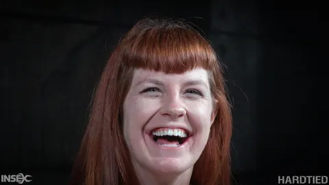 Barbary Rose: Redhead in Stockings and Thong Bound and Fucks Herself with a Dildo – photo 14 of 14