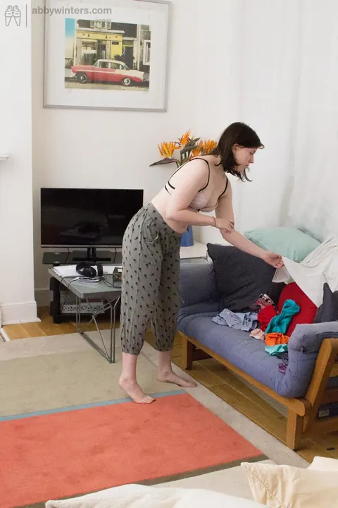 Kate G: Hairy Amateur Redhead Models in Pajamas – photo 15 of 17