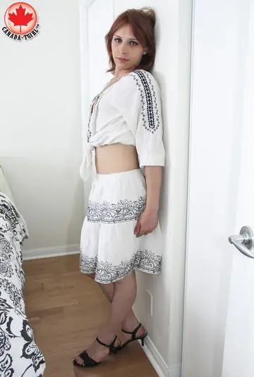 Canadian Trans Woman Lifts Her Skirt and Poses