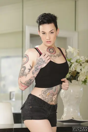 Brunette in Lingerie and Shorts Sucks Her Partner and Rides Him Anally
