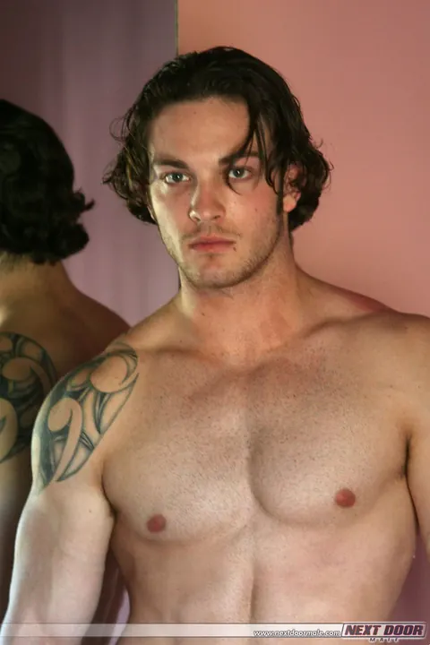 Thick Tattooed Man Shows Off His Muscles and Small Cock – photo 20 of 20