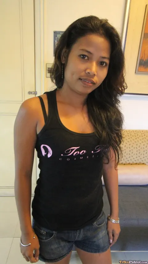 Slim Asian Woman Pulls Panties Aside and Spreads Her Hairy Pussy – photo 5 of 21