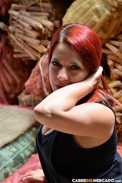 Yuly Perdomo: Redhead Latina Shows Natural Tits and Tattoo Outdoors – photo 1 of 17