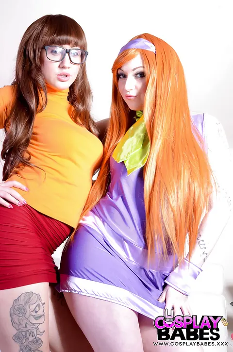 Elouise Please: Cosplay Lesbians in Costumes and Glasses Play with a Dildo – photo 1 of 16