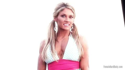 Abby Marie: Blonde MILF with Enhanced Tits Flexes Fit Physique Outdoors – photo 1 of 21
