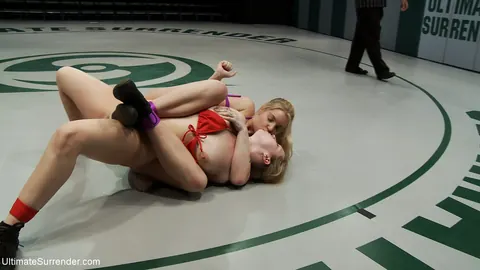 Addison Heart: Tall Thick Blonde in Pigtails Submits to Lesbian Bondage and Restraints – photo 6 of 21