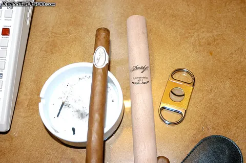Jenaveve Jolie: Busty Blonde MILF and Tall Brunette Latina Share a Man and Cigar – photo 17 of 17