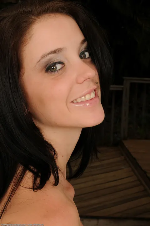 Bonnie Skye: Petite Brunette Undresses to Show Her Small Natural Tits – photo 13 of 21