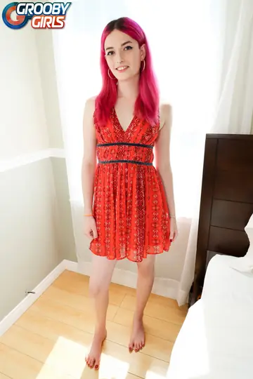 Petite Trans Woman Rides a Dildo Deep in Her Ass