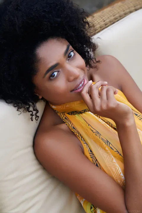 Slim Ebony Woman with Big Ass Spreads and Fingers Herself – photo 1 of 21