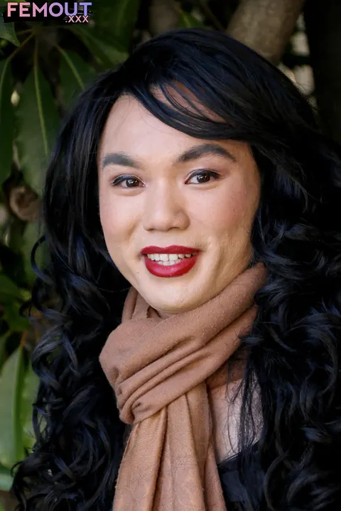 Asian Trans Woman Undresses and Poses Nude Outdoors – photo 3 of 16