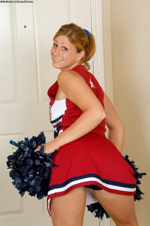PAWG Strips Off Her Uniform and Shows Her Pink Pussy – photo 3 of 20