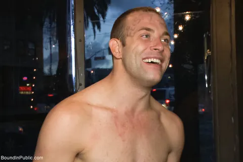 Bound Men Fuck Outdoors and Take a Facial in Public – photo 21 of 21