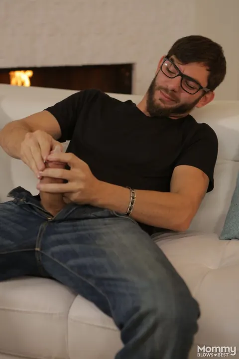 Fallon West: Brunette in Glasses Gives a Blowjob to Her Partner – photo 7 of 17
