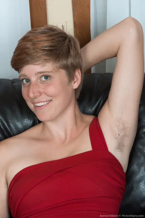 Aurora Odaire: Thick Redhead MILF Reveals Hairy Pits and Spreads Her Pussy – photo 1 of 16