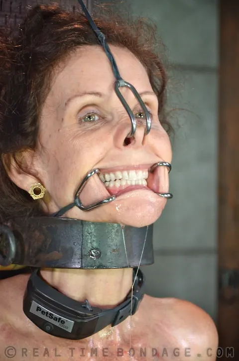 Paintoy Emma: Skinny Mature Brunette in Shorts Bound in BDSM Threesome – photo 12 of 16