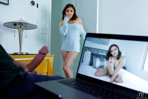 Leana Lovings: Brunette with Big Tits Gets Cum in Her Pussy from Her Roommate – photo 1 of 16