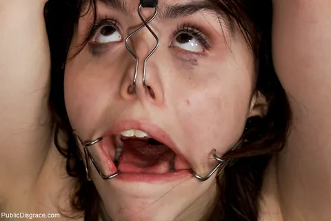 Tegan Tate: Petite Brunette in Bondage Sucks Cock and Takes Anal Outdoors – photo 9 of 21