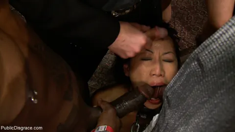 Tia Ling: Busty Asian Bound and Fucked by Black Men in Public – photo 9 of 21