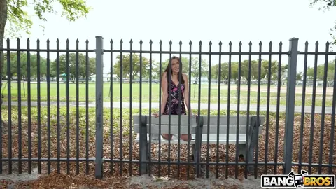 Gracie Mayy: Brunette Sucks Cock and Gets Fucked Outside – photo 3 of 21