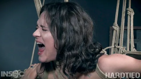Alex More: Brunette in Ropes Spreads Her Hairy Pussy – photo 10 of 14