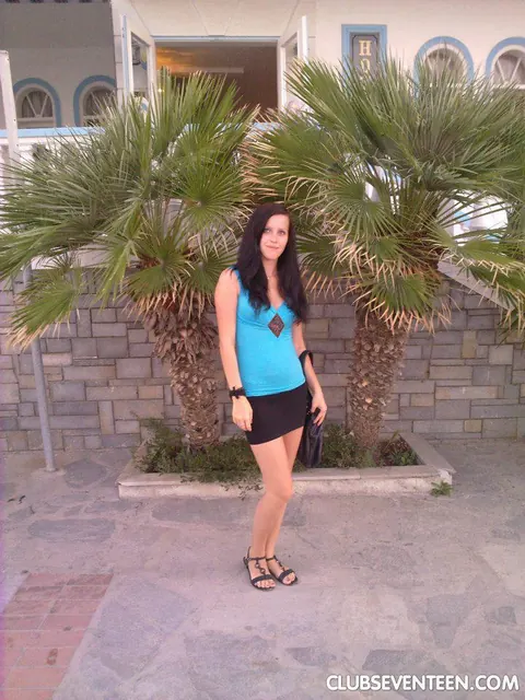 Brunette MILF Undresses and Poses Outdoors – photo 2 of 20