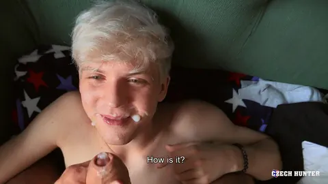 Guy Strokes His Cock and Gets a Facial – photo 20 of 21