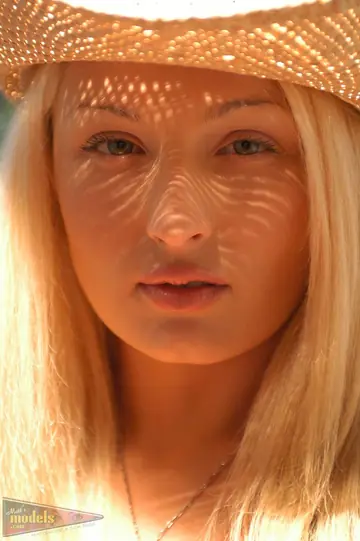 Blonde PAWG Strips Naked in Heels and Sun Hat
