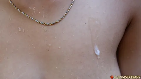 Asian Woman Gives a Blowjob Poolside – photo 18 of 20