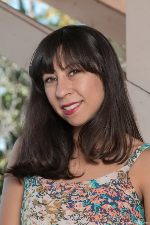 Vivi Marie: Slim Latina MILF Pulls Panties Aside on the Balcony – photo 1 of 16