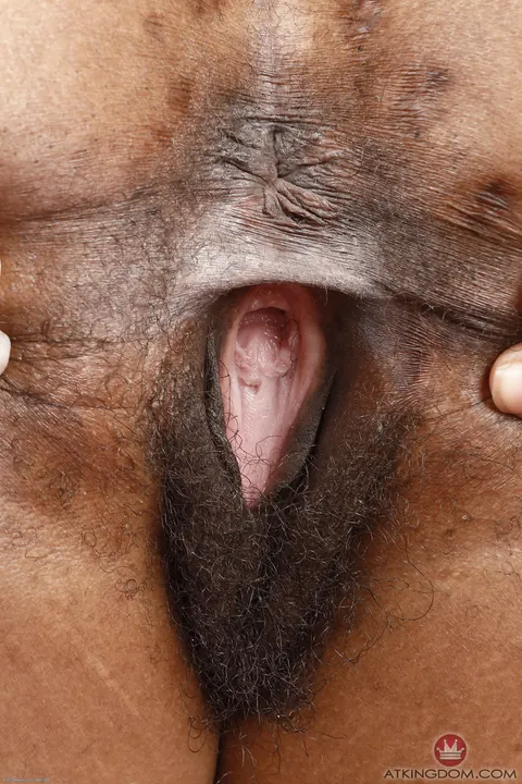 Cupcake Sinclair: Thick Ebony Brunette with Big Tits Spreads Her Hairy Pussy and Asshole – photo 21 of 21