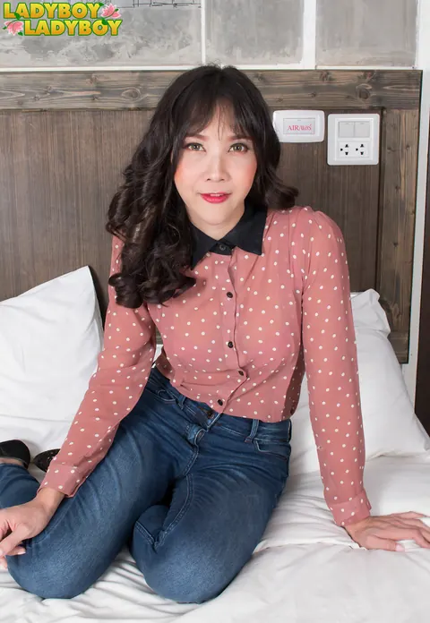 Asian Trans Woman Strips Nude and Poses Front to Back – photo 1 of 16