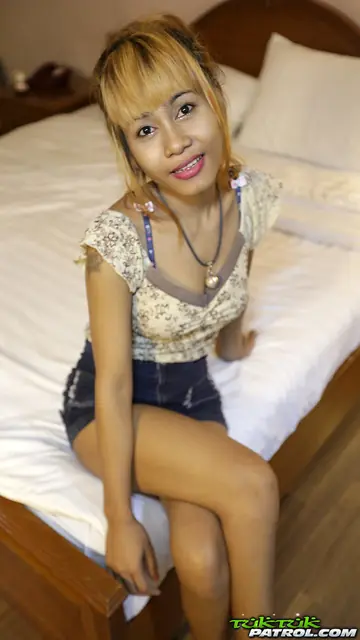 Asian Redhead Strips Out of Her Lingerie and Shorts