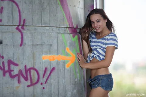 Dominika Chybova: Czech PAWG Strips Out of Her Shorts Under a Bridge – photo 1 of 15
