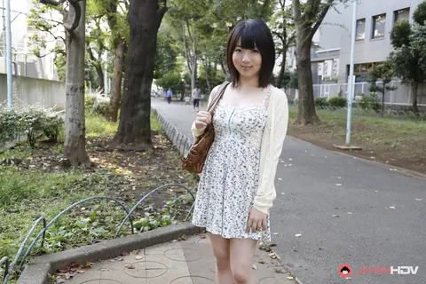 Madoka Adachi: Japanese MILF Shows Her Bare Legs in a Skirt Outdoors – photo 6 of 15