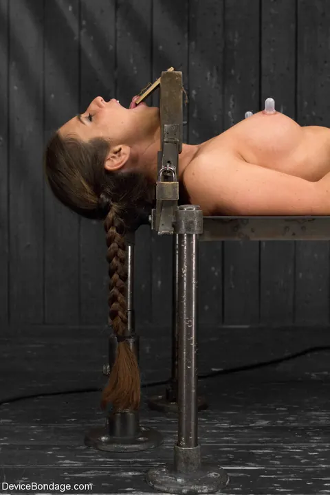 Mz Berlin: Bound Tattooed Brunette MILF Uses a Dildo in Bondage – photo 15 of 20