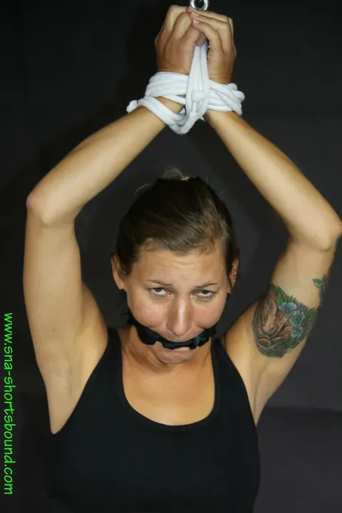PAWG in Shorts Bound and Gagged – photo 10 of 16