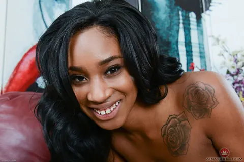 Lala Ivey: Ebony Babe with Big Tits Spreads Her Shaved Pussy in a Bikini – photo 11 of 21