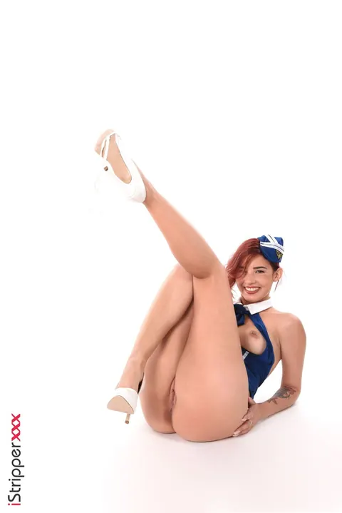 Agatha Vega: Latina Redhead Masturbates with a Toy in Her Uniform – photo 7 of 15