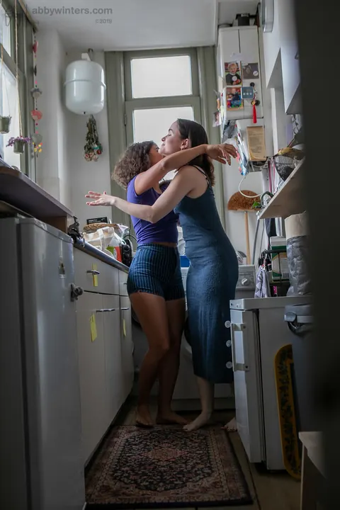 Petite Australian Lesbians Finger and Lick in the Kitchen – photo 21 of 21
