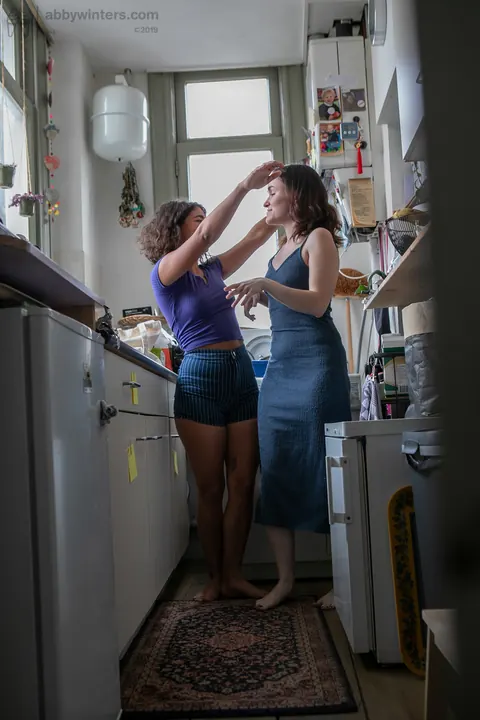Petite Australian Lesbians Finger and Lick in the Kitchen – photo 20 of 21