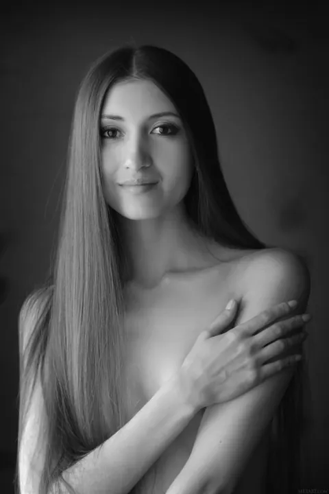 Saju A: Tall Brunette in a Dress and Heels Fingers Herself – photo 18 of 20
